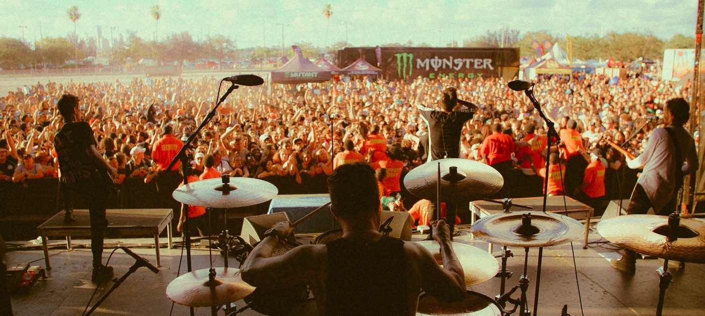 Drummer on stage